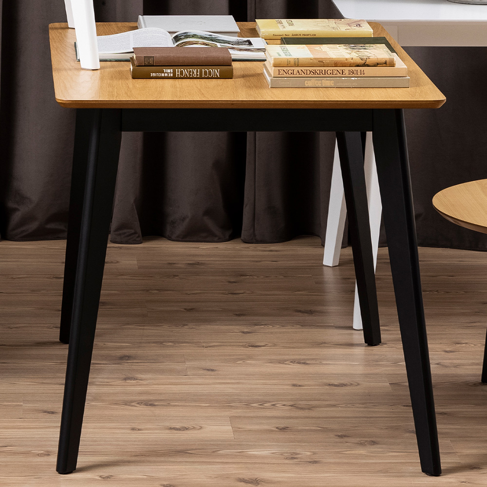 Florence Roxby Dining Table Oak and Black Image 1