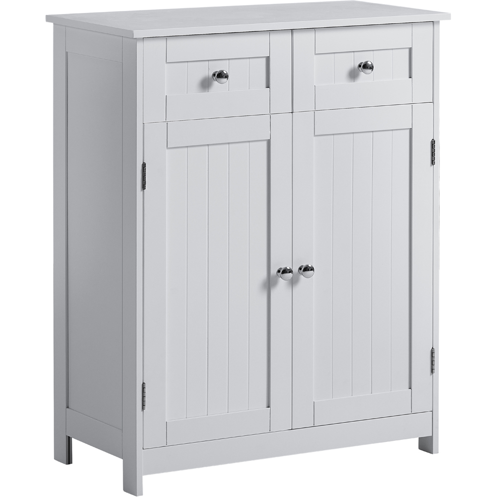 BATH VIDA Priano White 2 Drawer 2 Door Floor Cabinet Image 2