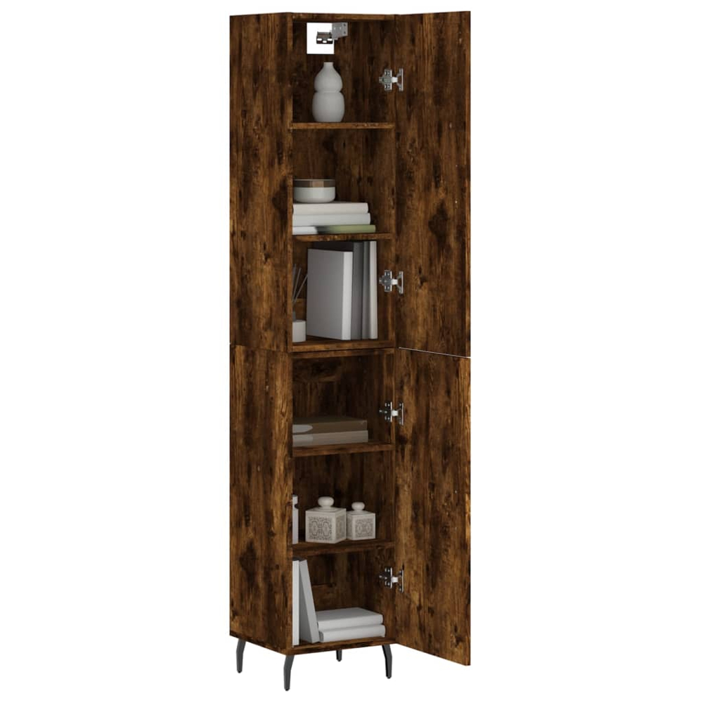 vidaXL 2 Door Smoked Oak Highboard Image 3