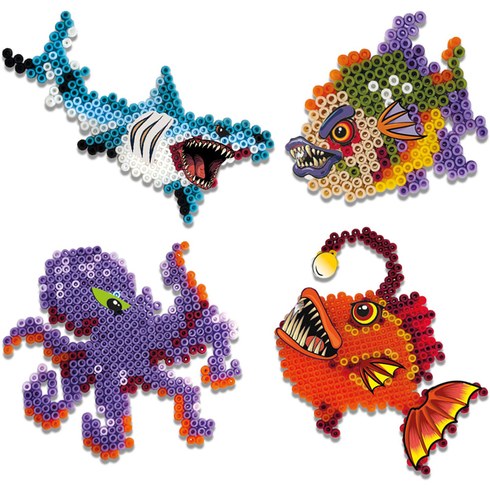 SES Creative Beedz Scary Sea Creatures Iron On Beads Kit 2400 Piece Image 3