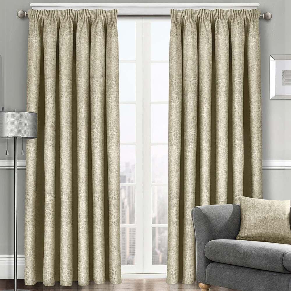 Velosso Westwood Latte Tape Top Curtains 117 x 183cm Image 1
