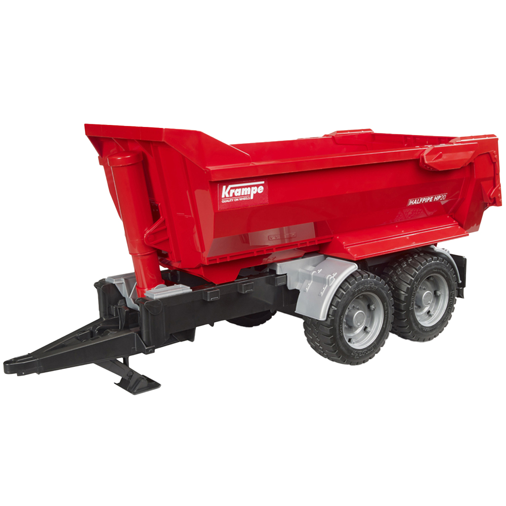 Bruder Kids Krampe Tandem-Halfpipe Tipping Trailer Playset Model Image 1