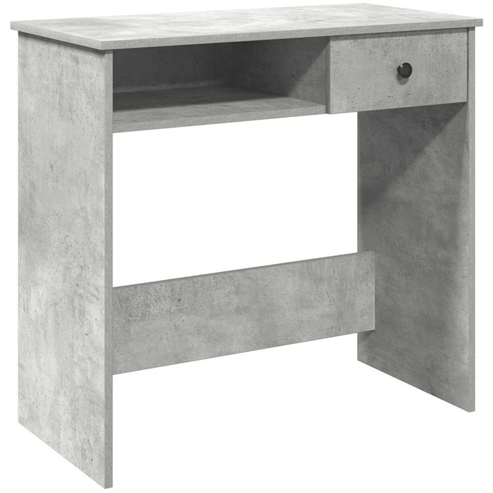 vidaXL Single Drawer Single Shelf Computer Desk Concrete Grey Image 2
