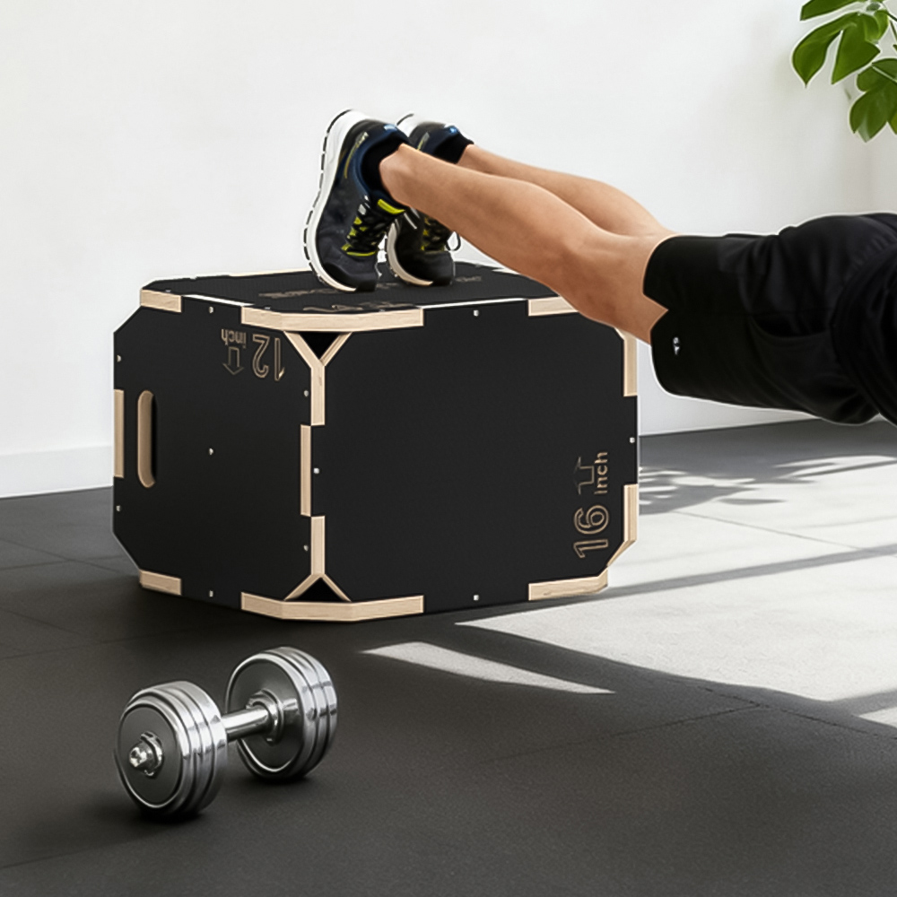 SPORTNOW Non-Slip Corner-free Wooden Plyo Box 31 x 36 x 41cm Image 5