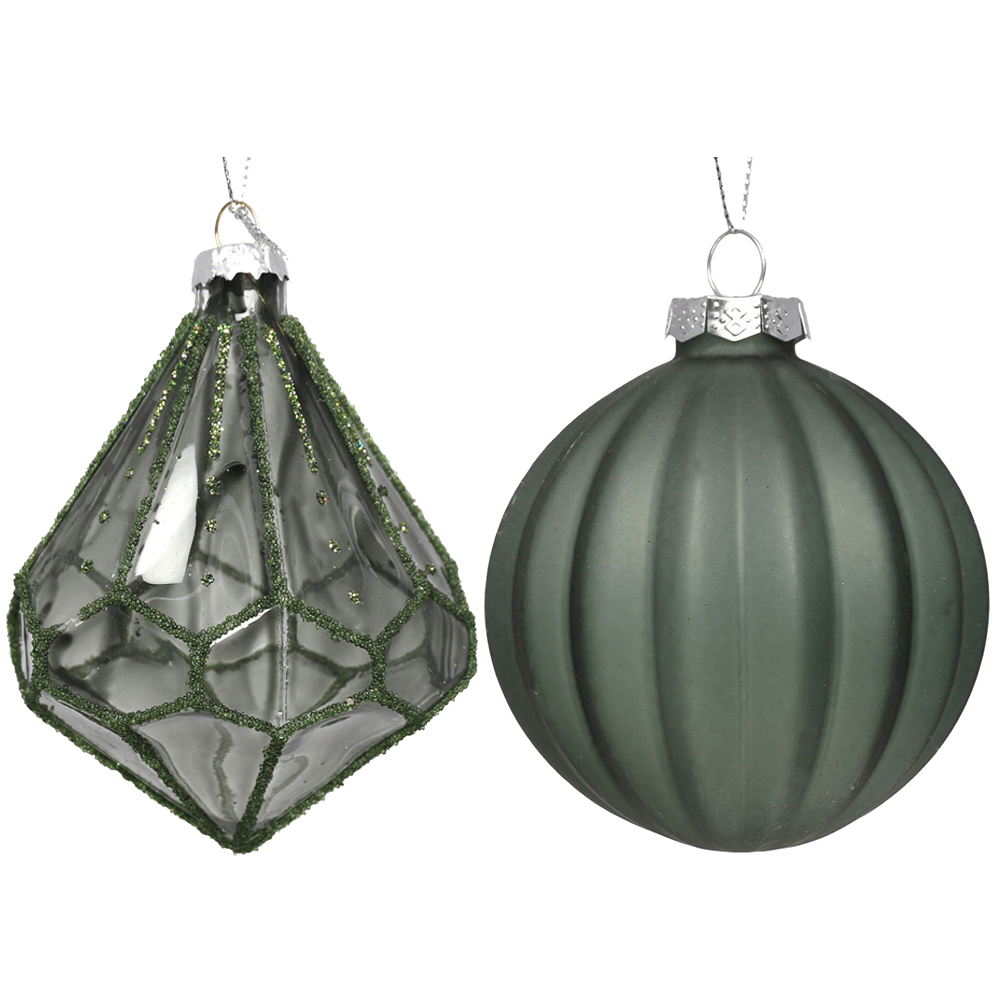 Green Opaque Glass Bauble - Green Image 1