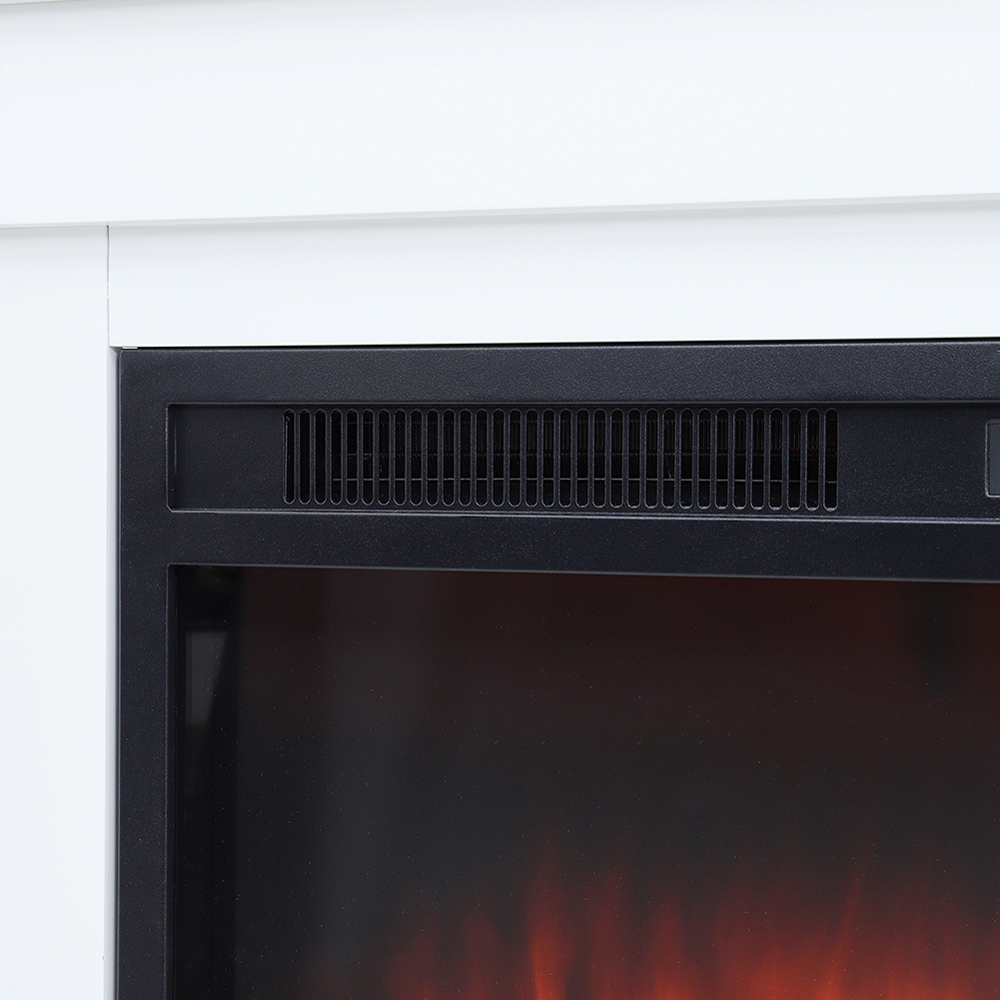 Living and Home Matt White Electric Fireplace Image 4