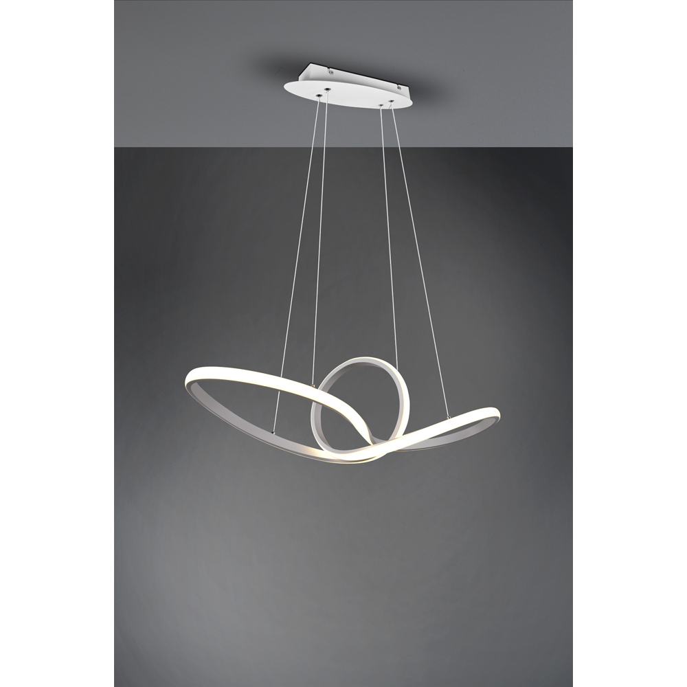 TRIO Sansa Matt White LED Pendant Light Image 2