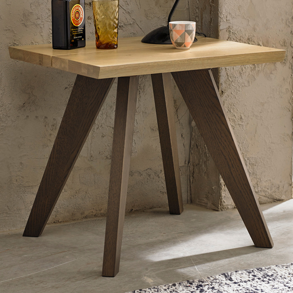 Bentley Designs Cadell Aged Oak Lamp Table Image 1