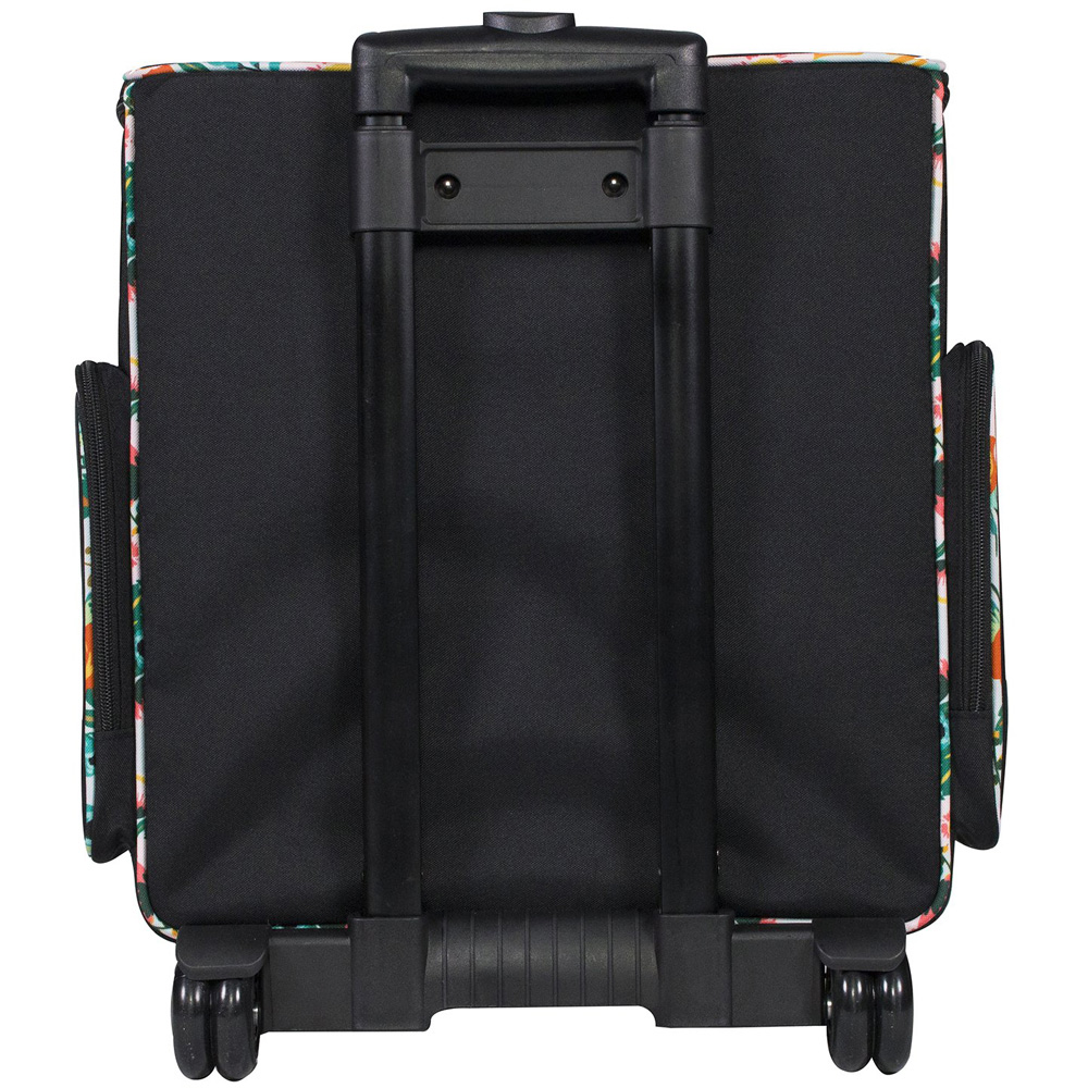 Everything Mary EVM6362-10 Black Floral Rolling Tote Trolley Bag 36.2 x 22.2 x 39.3cm Image 5
