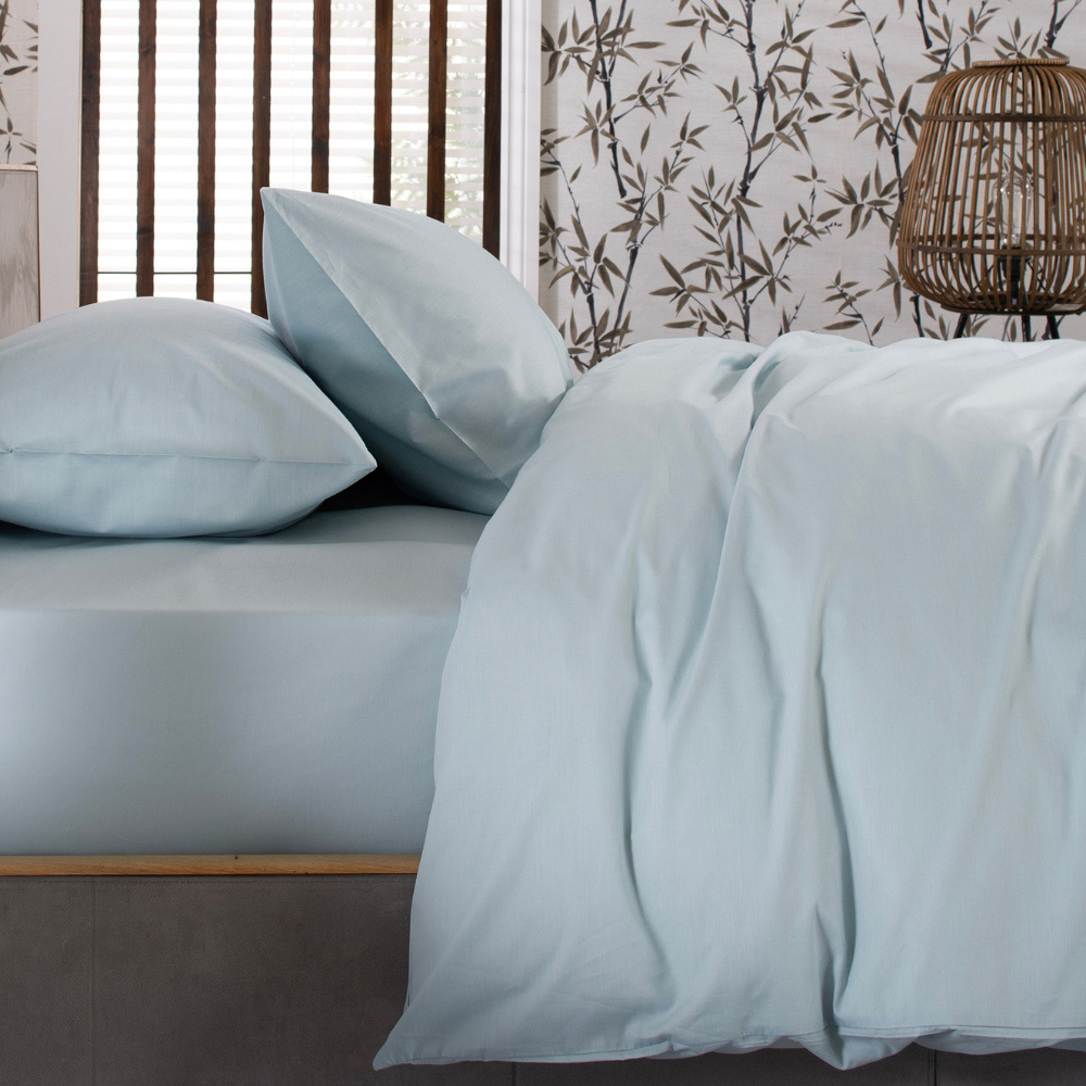 The Lyndon Company Super King Size Duck Egg Fitted Bed Sheet Image