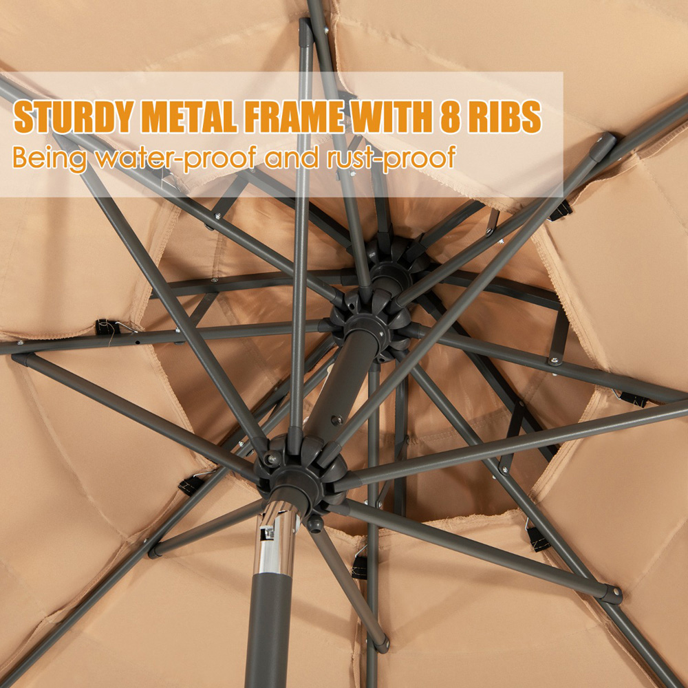 Costway 8 Ribs Hawaiian Style Hula Patio Umbrella Image 6