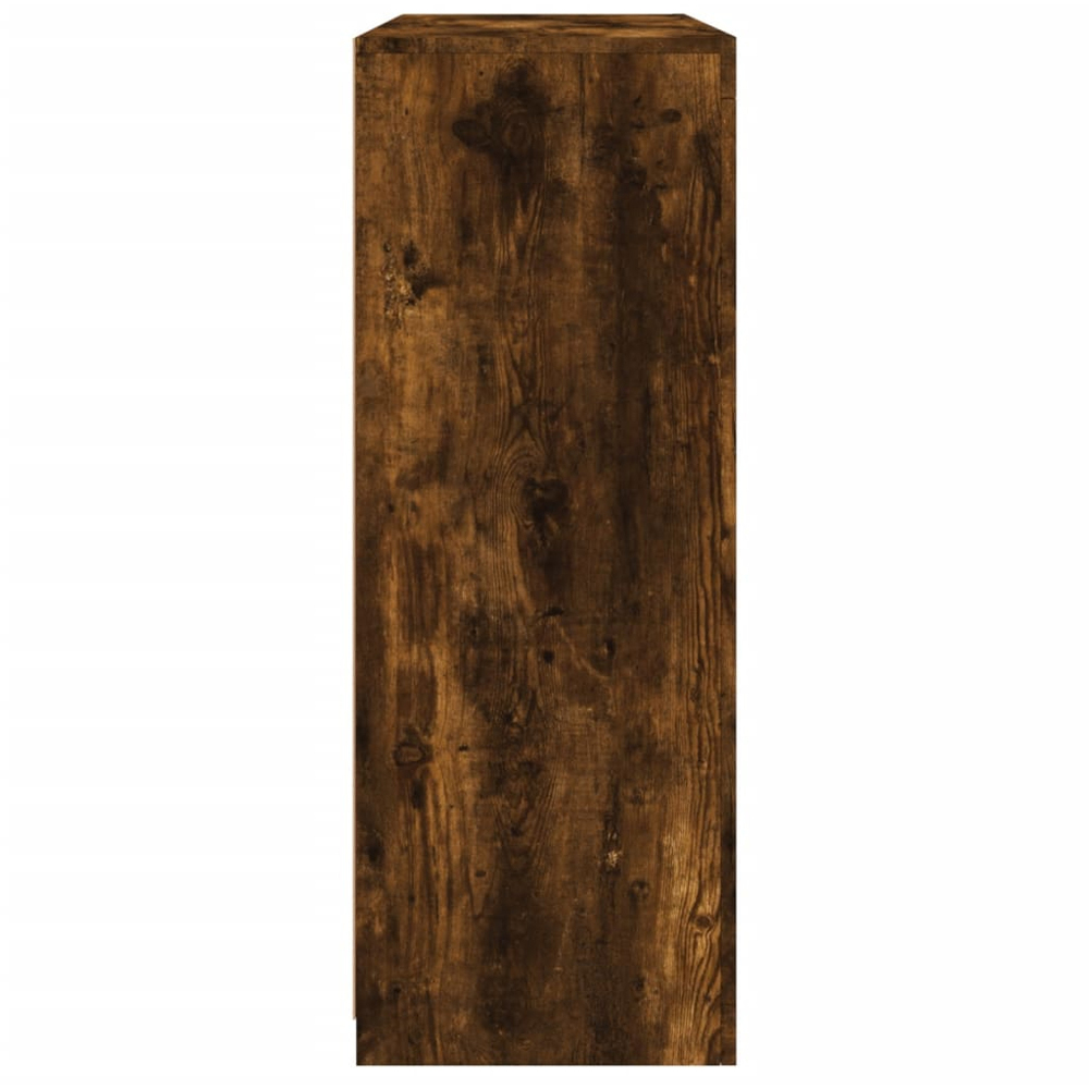 vidaXL 3 Door 6 Shelf Smoked Oak Sideboard with RGB LED Lights Image 8