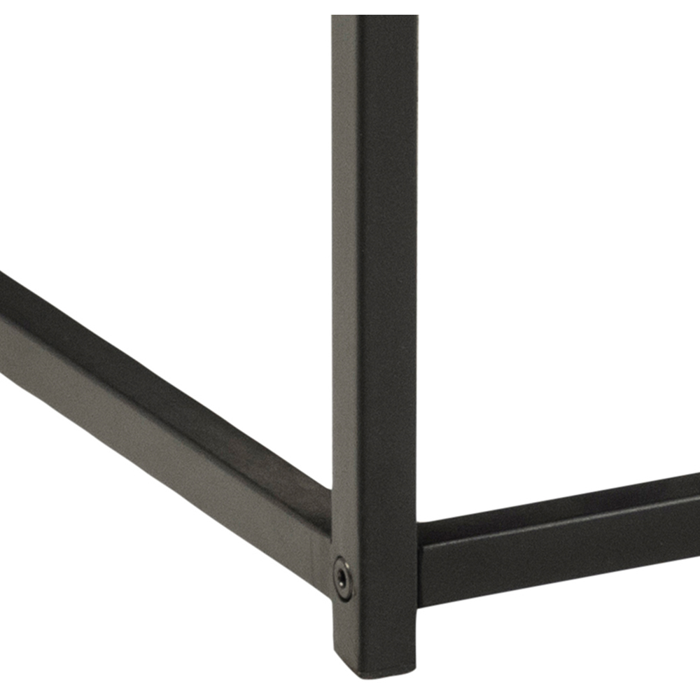 Florence Gila Single Shelf Oak and Black Coffee Table Image 8