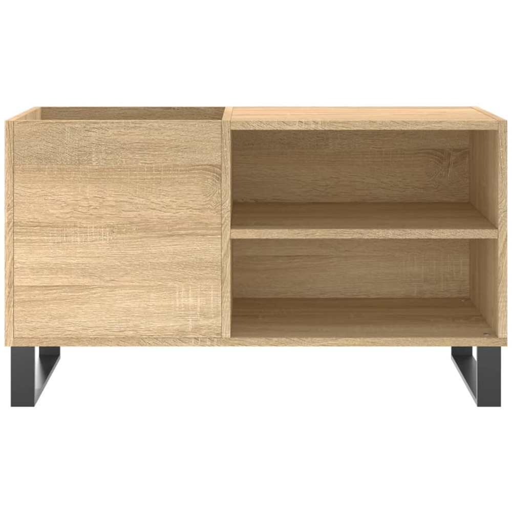 vidaXL 2 Shelf Sonoma Oak Record Cabinet Image 4