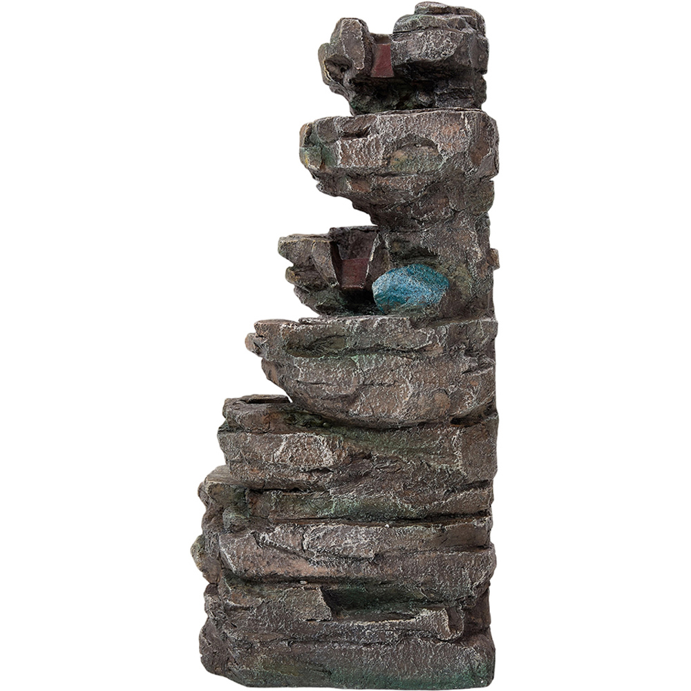Living and Home 6-Tier Realistic Rock Effect Solar LED Water Feature Image 2