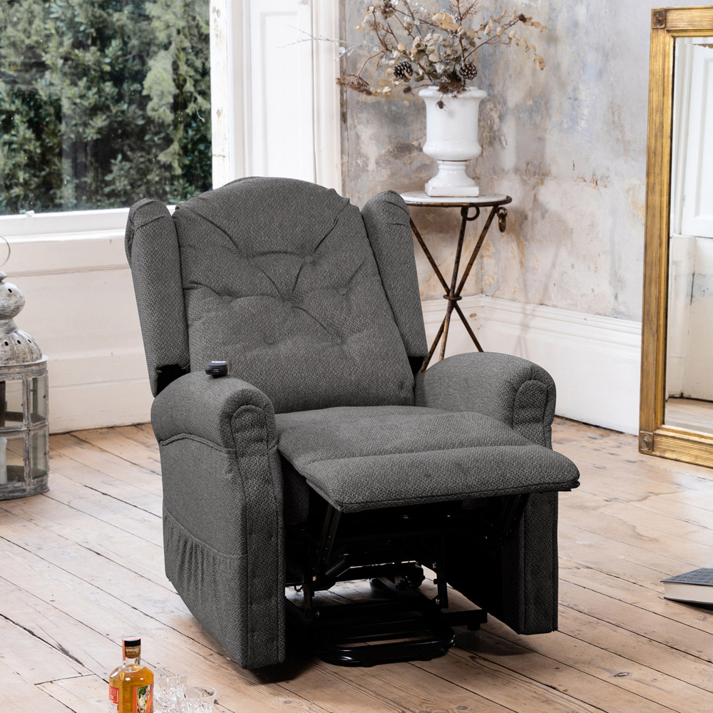 Artemis Home Crawley Dark Grey Massage and Heat Electric Lift Assist Recliner Chair Image 3