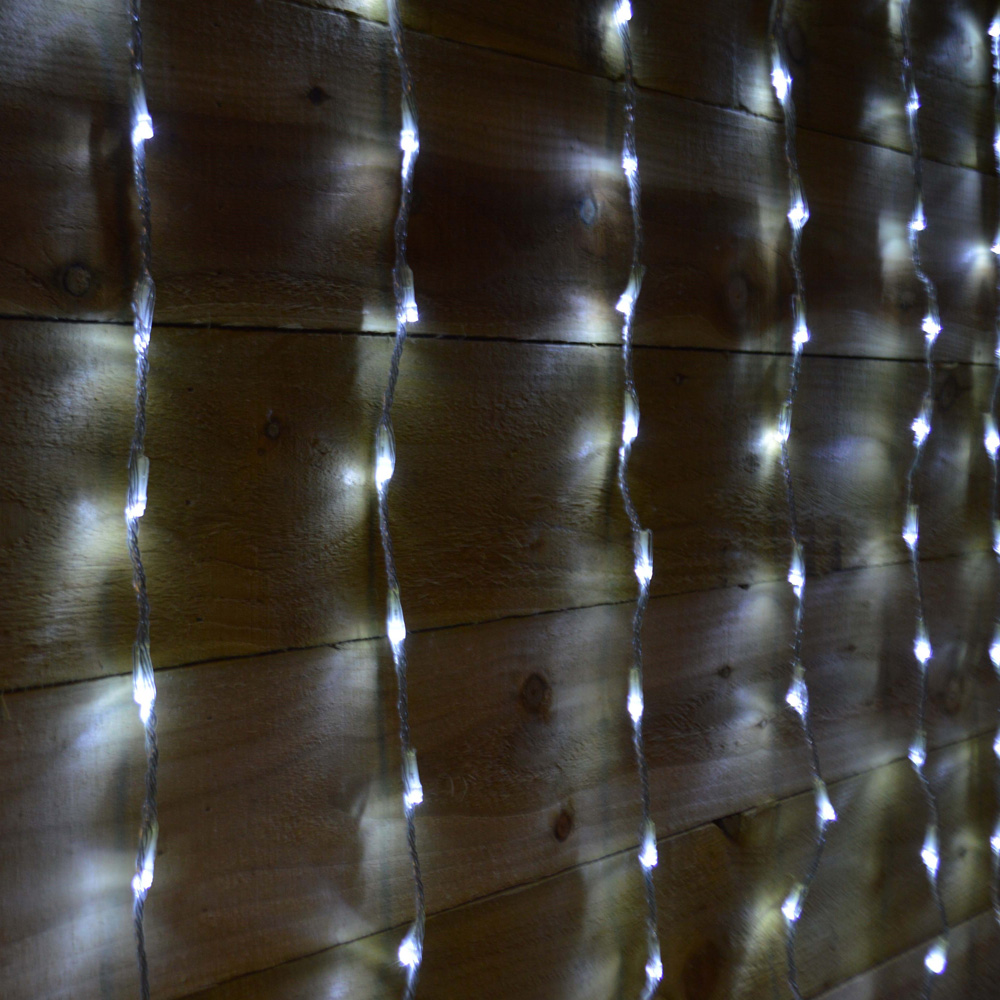 Premier 240 Cool White LED Cascading Waterfall Curtain Light 1.5 x 2m Image 5