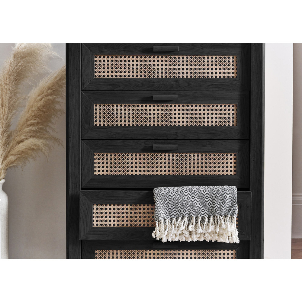 Julian Bowen Sydney 5 Drawer Black Ash Chest of Drawers Image 6
