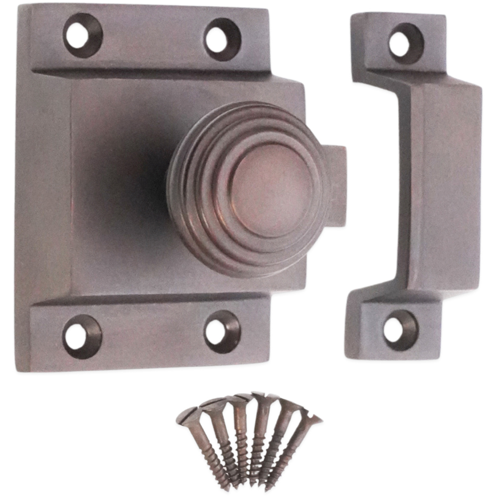 Spira Brass Beehive Aged Bronze Cupboard Catch Image 4