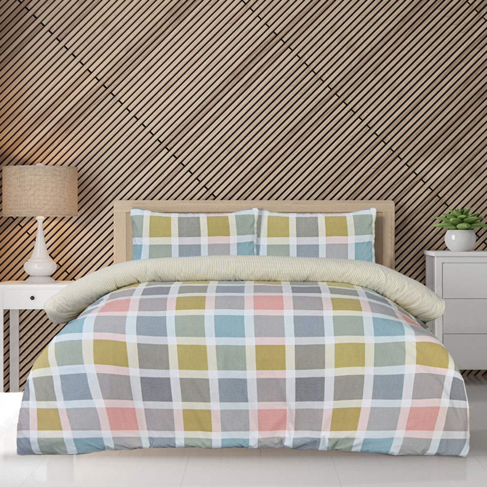 Smart Living Single Crosshatch Check Complete Set Image 1