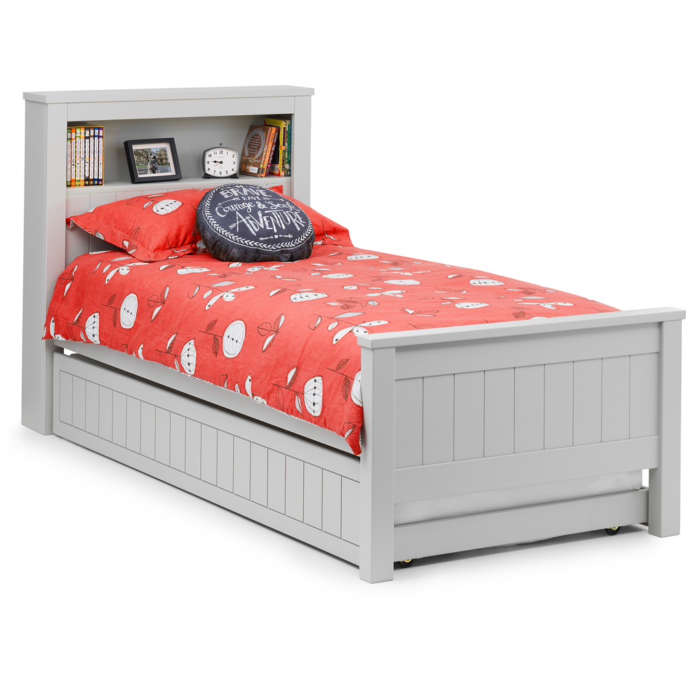 Julian Bowen Maine Dove Grey Bookcase Bed with Underbed Image 6