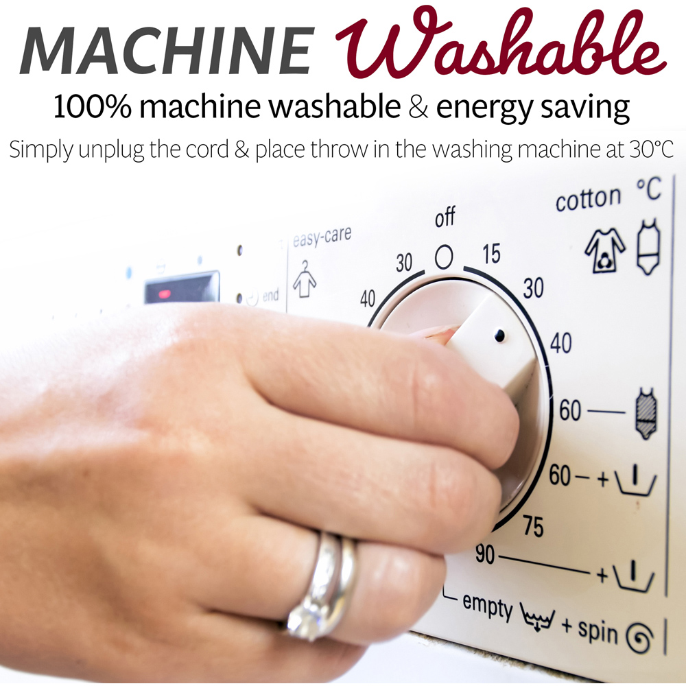 GlamHaus Light Grey Electric Throw 160 x 130cm Image 5