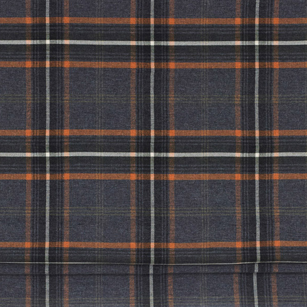 Aviemore Tartan Faux Wool Blackout Roman Blind Rust 122cm Image 2