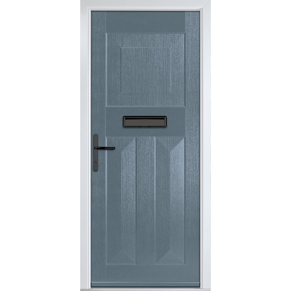 Crystal-Direct Eaton Solid Slate Grey GRP None Glass Right Hand Open Front Door 890 x 2090mm Image 1