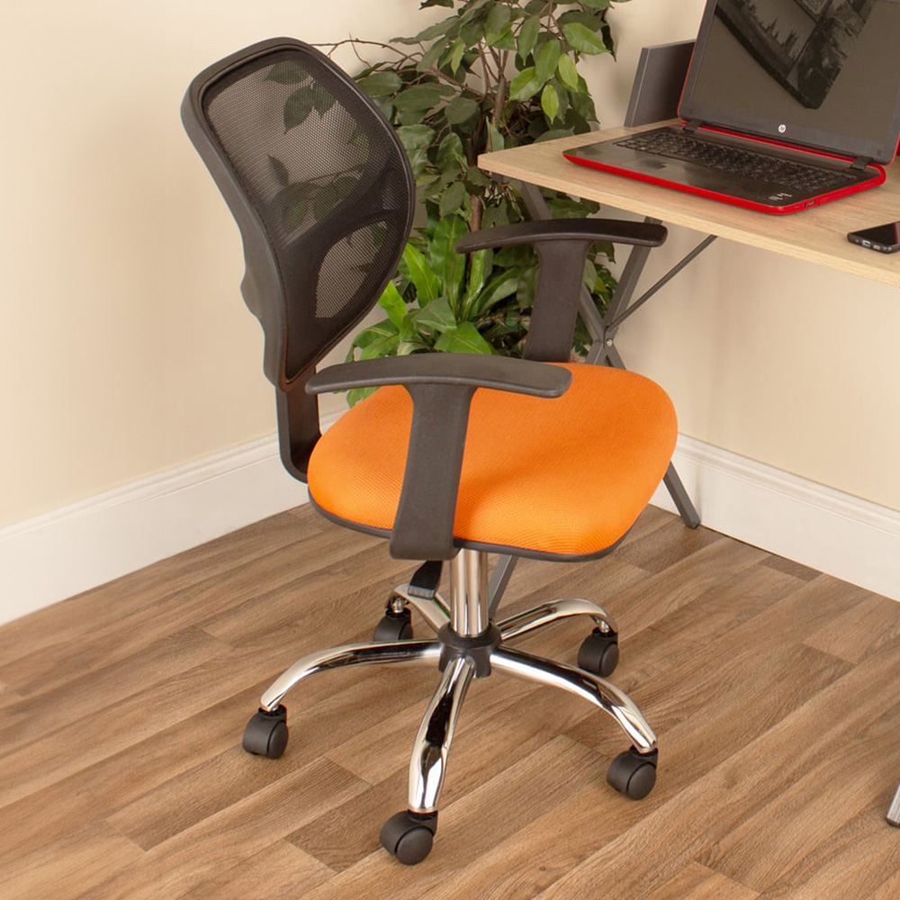 Loft Orange Mesh Swivel Home Office Chair Image 1