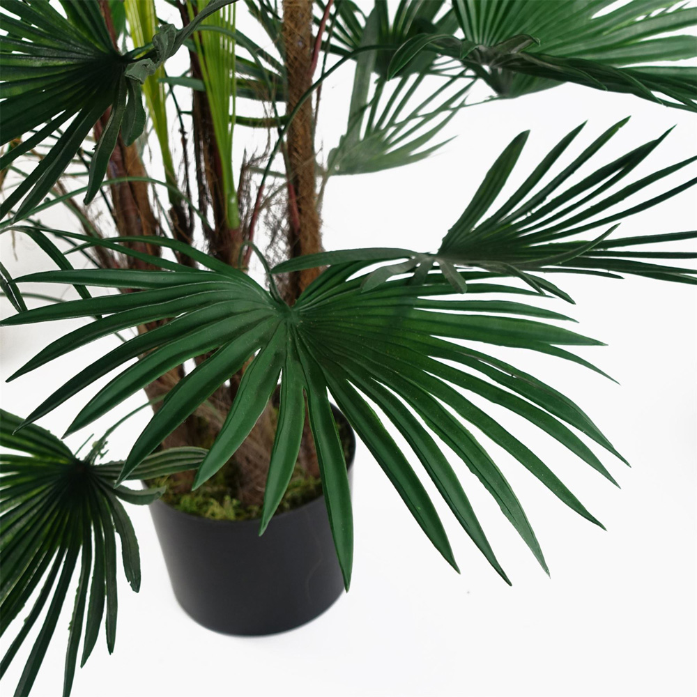 Botanik Fan Palm Artificial Tree in Pot 4ft Image 3