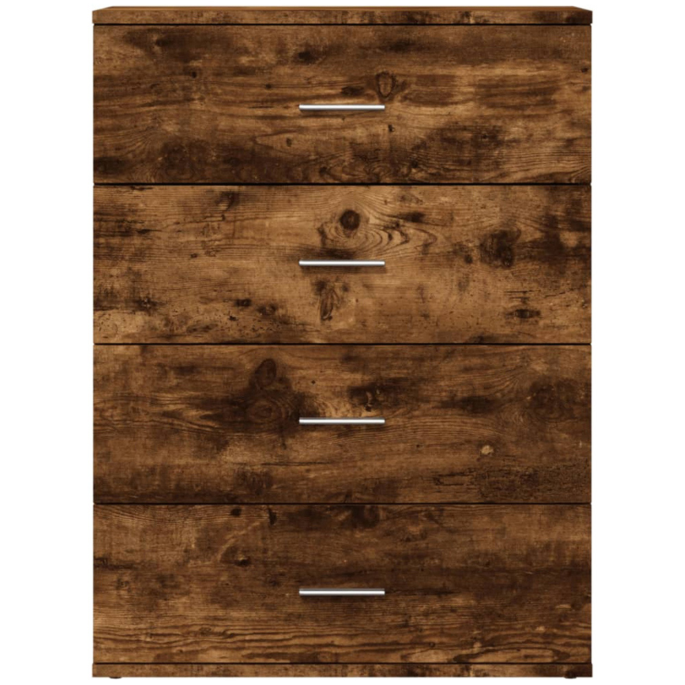 vidaXL 4 Drawer Smoked Oak Sideboard Image 5