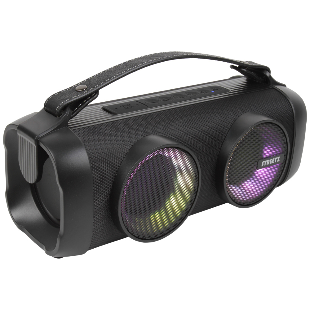 Streetz Black Boombox Wireless Speaker 16W with LED Lights Image 4
