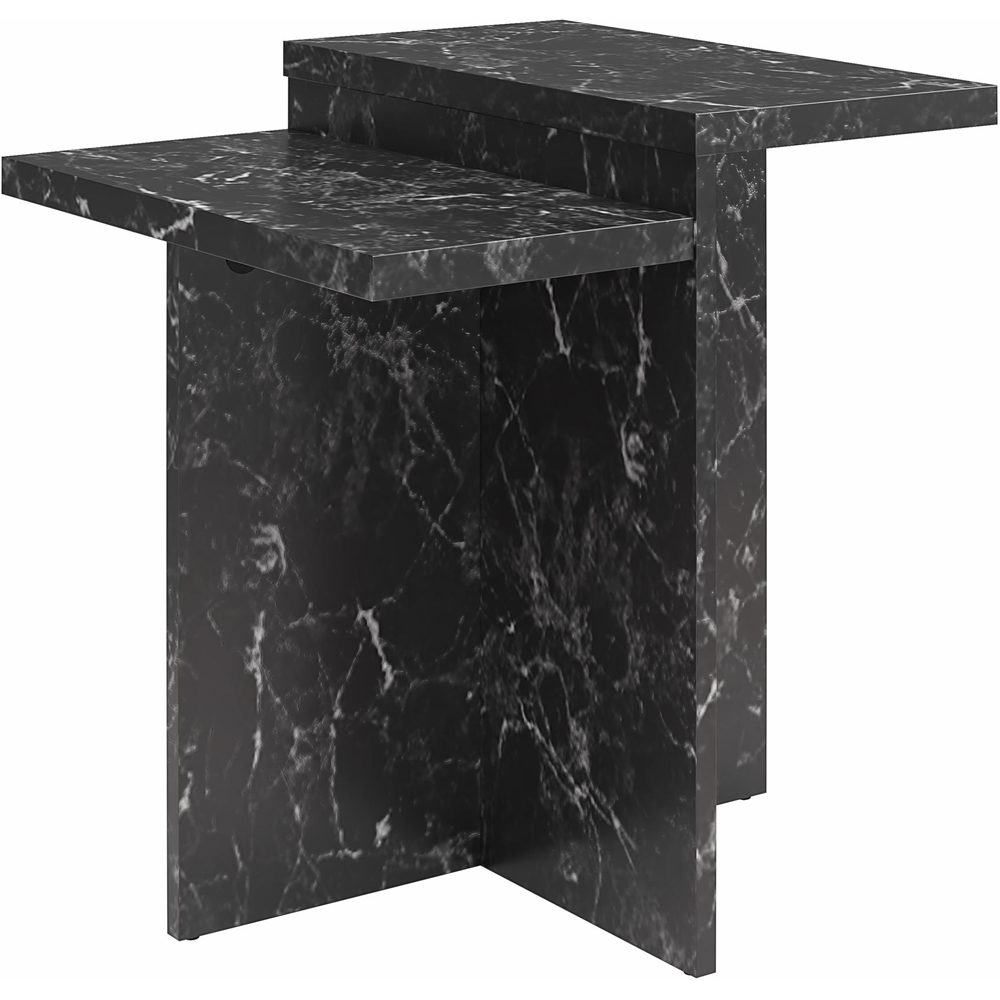 Dorel Home Brielle Black Faux Marble Accent Table Image 2