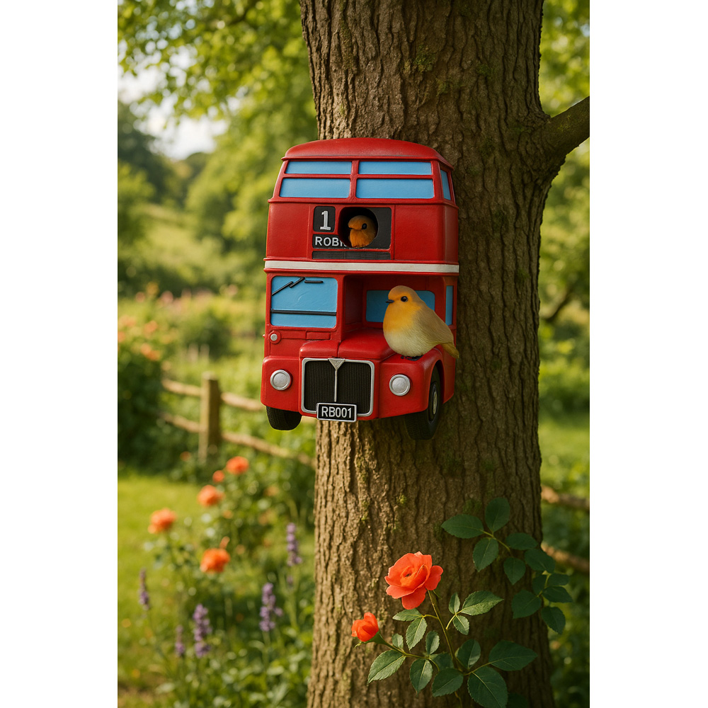 Avilo London Bus Design Bird House Image 3