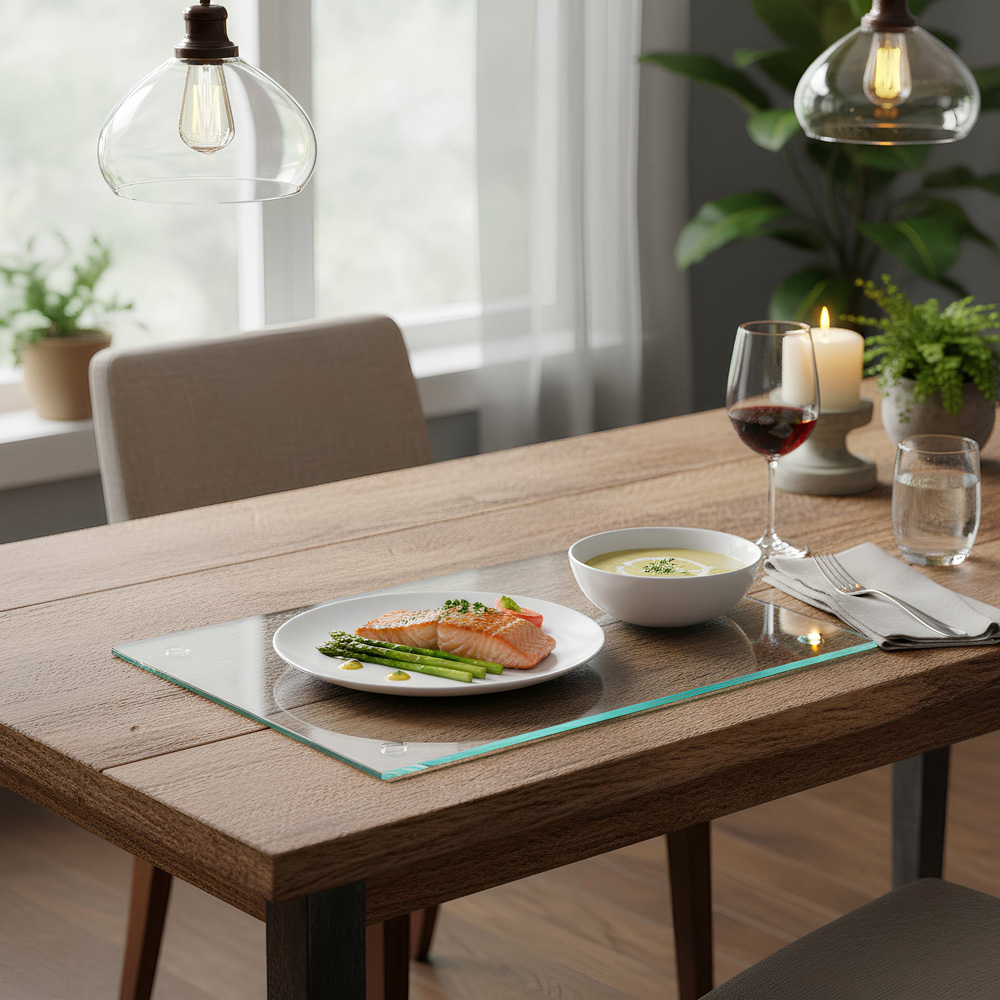Harbour Housewares Glass Kitchen Chopping Board 50 x 40cm Image 2