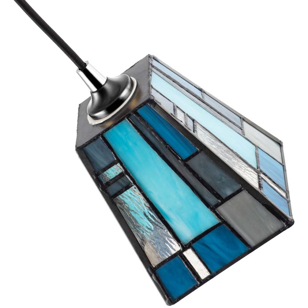 Happy Homewares Art Deco Tiffany Stained Glass Pendant Lamp Shade Image 6