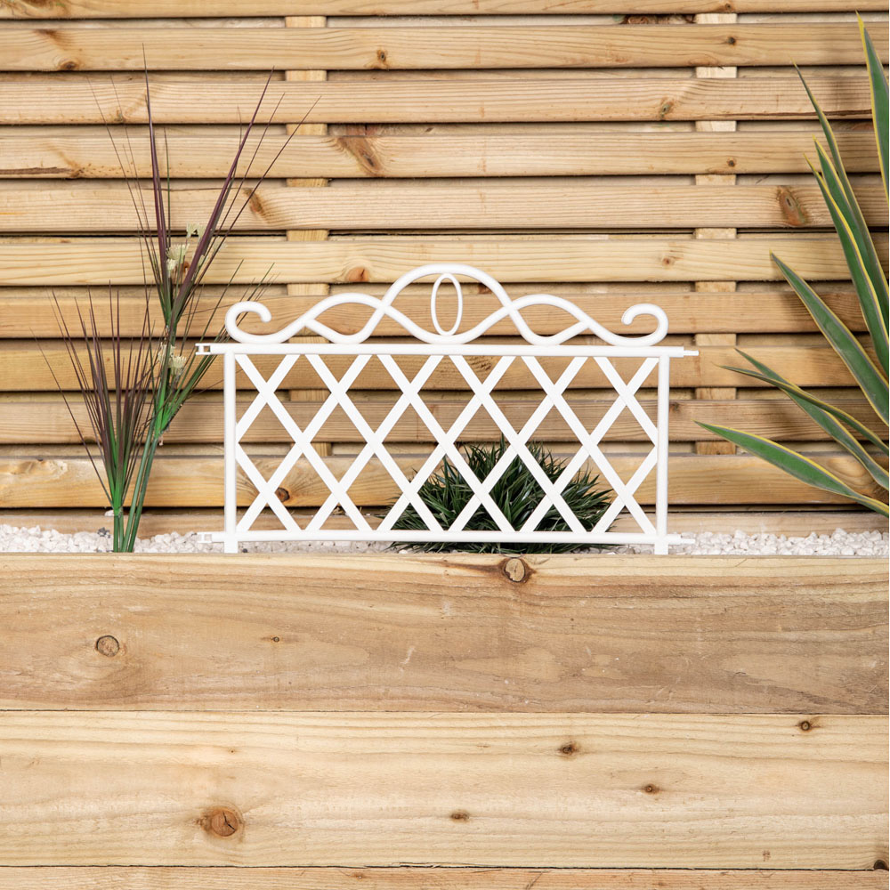 Samuel Alexander 27 x 48cm 12 Pack White Plastic Garden Border Fence Edging Image 7