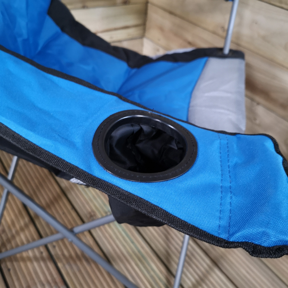 Samuel Alexander Blue Luxury Padded Folding Camping Chair Image 3