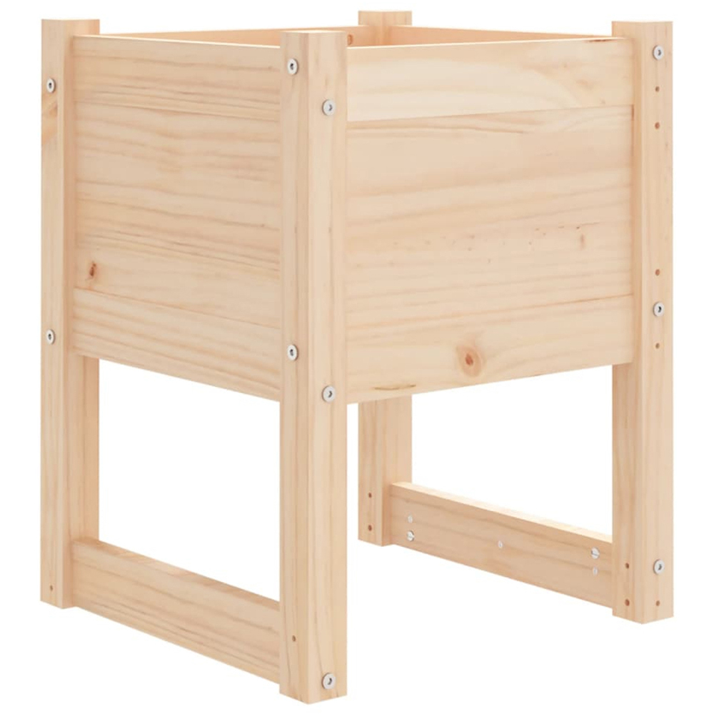 vidaXL Brown Solid Pine Wood Garden Planter 52.5 x 40 x 40cm Image 1