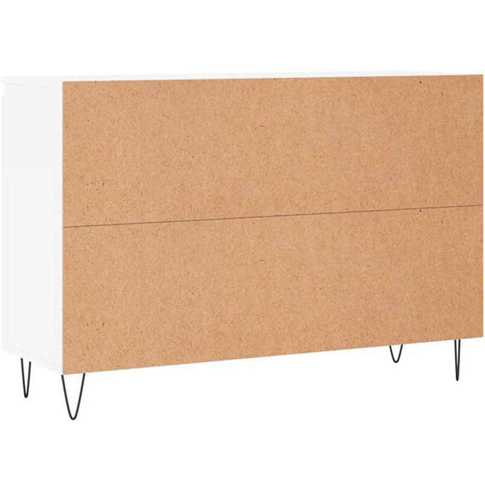 vidaXL 2 Door 2 Drawer White Sideboard Image 5