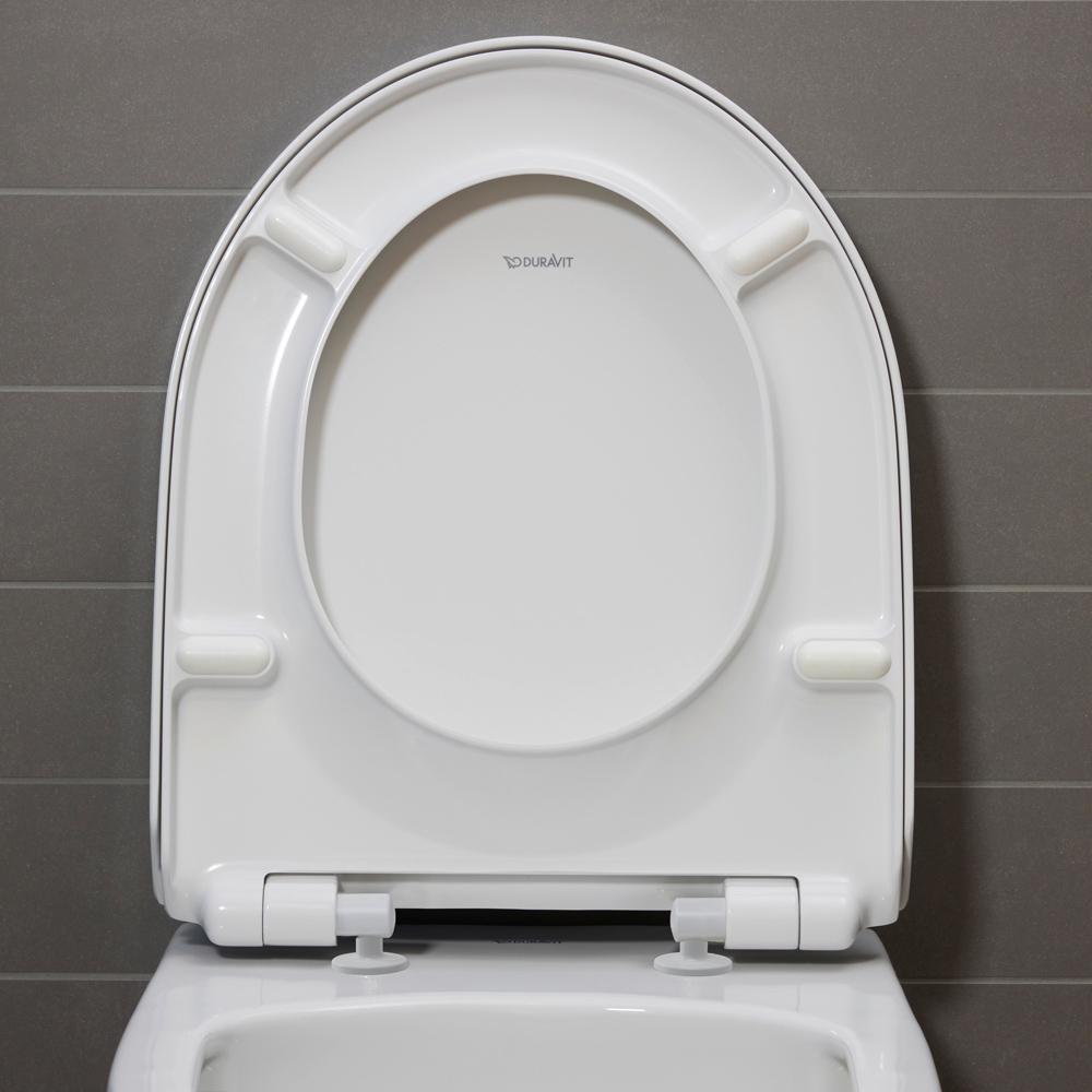 Duravit No.1 White Toilet Seat and Cover 331 x 385mm Image 2