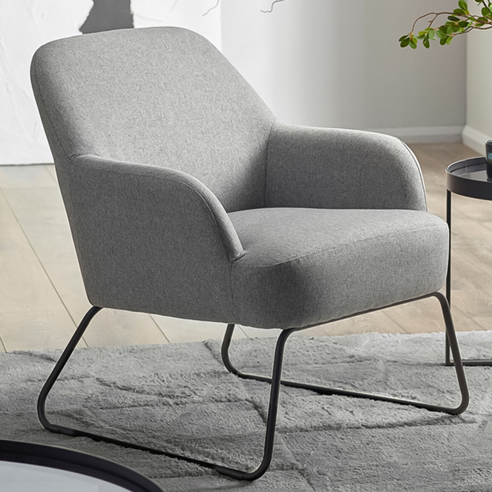 Julian Bowen Davos Grey Accent Chair Image 1