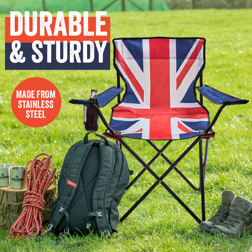 Milestone Union Jack Foldable Leisure Chair Image 7