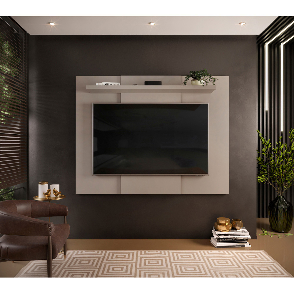 Core Products Single Shelf Grey Extendable Fixed TV Wall Panel Image 7