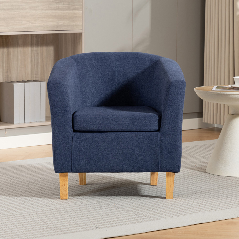 Artemis Home Millie Denim Fabric Accent Chair Image 3