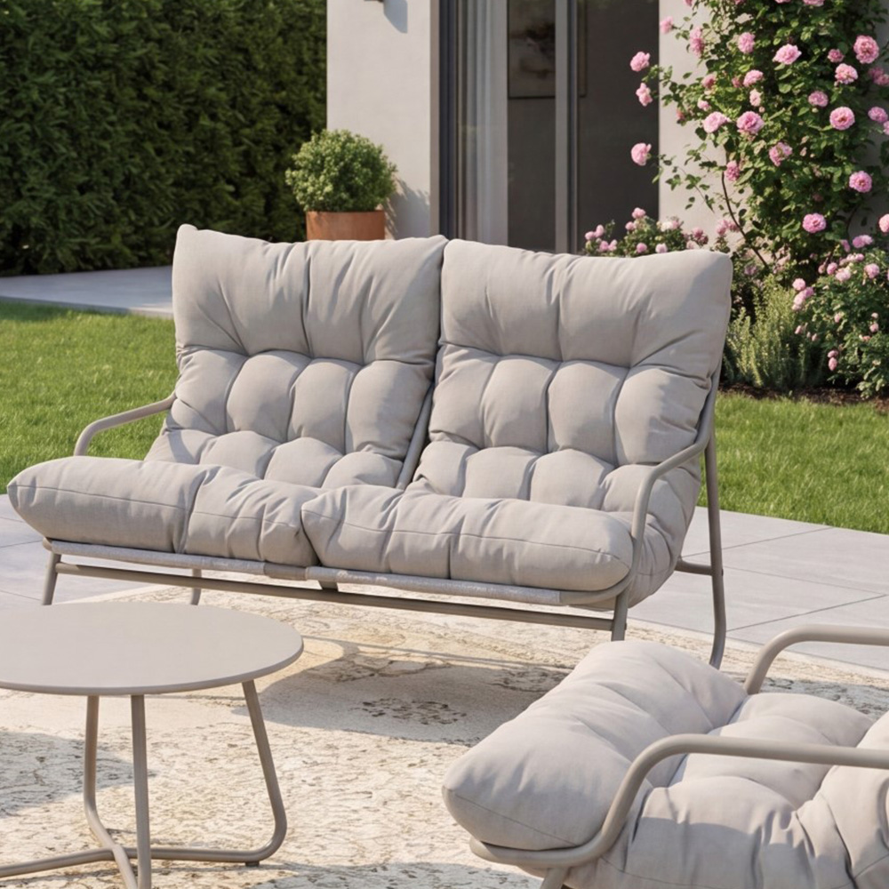 Artemis Home Calmo 4 Seater Beige Patio Conversation Set Image 3