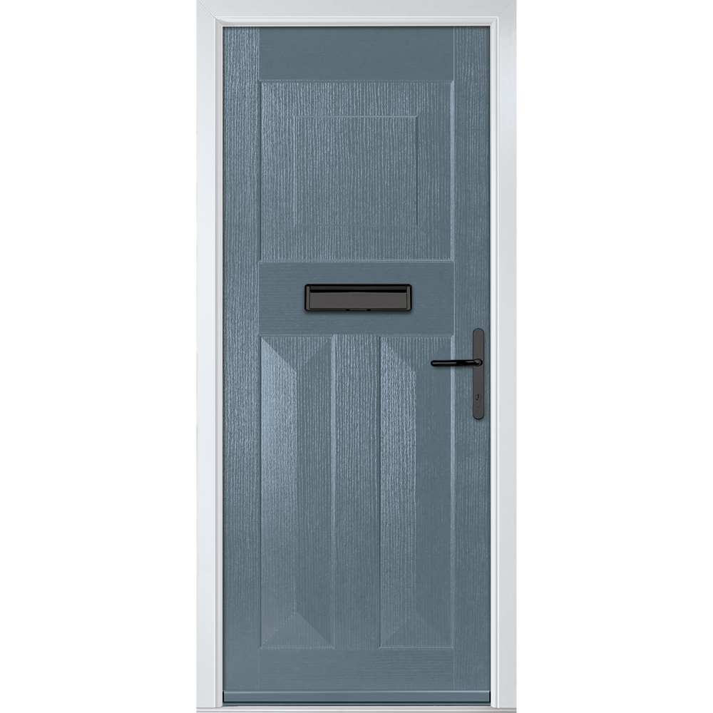 Crystal-Direct Eaton Solid Slate Grey GRP None Glass Left Hand Open Front Door 890 x 2090mm Image 1