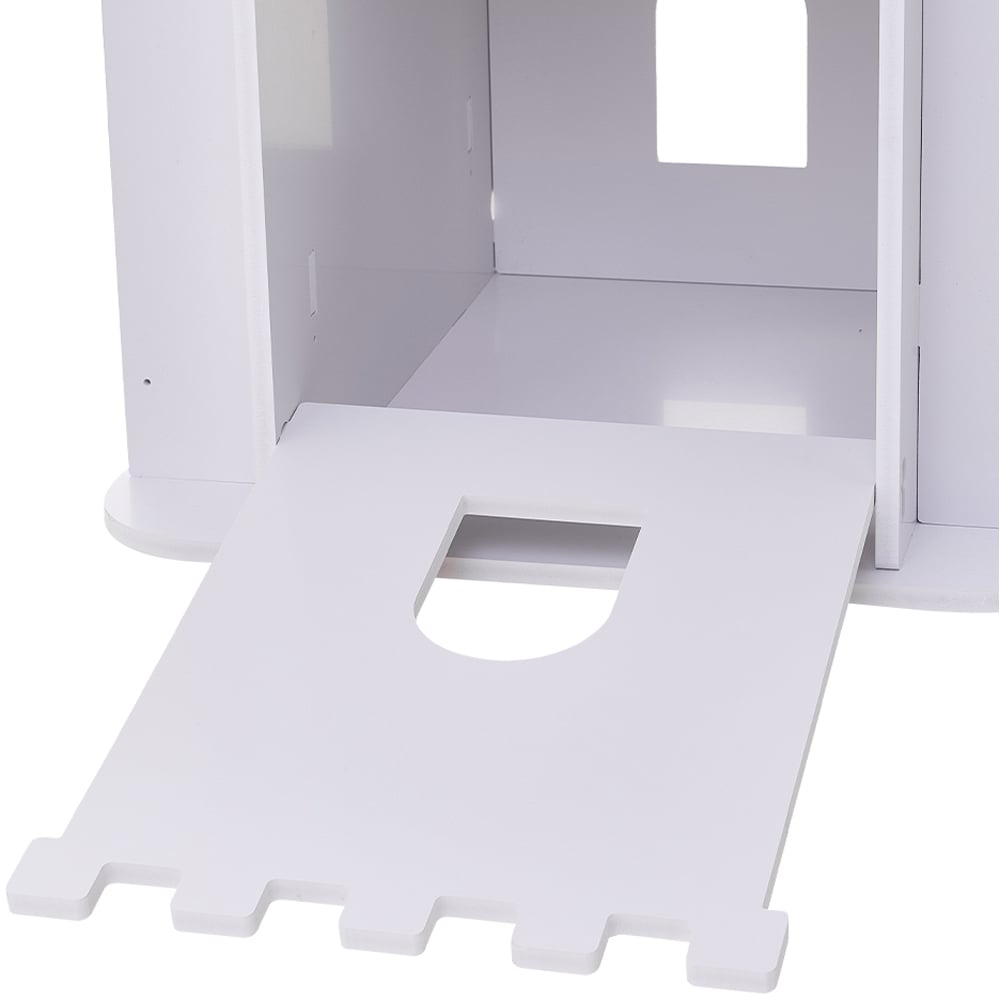 Living and Home 3 Tier White Rotating Kids Castle Bookshelf Image 4
