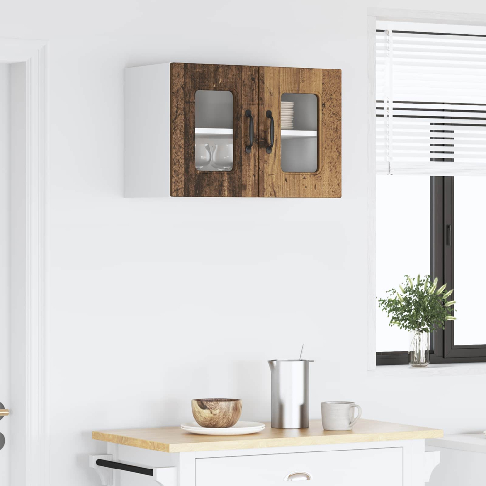 vidaXL Kalmar 2 Door Old Wood Wall Kitchen Cabinet Image 9