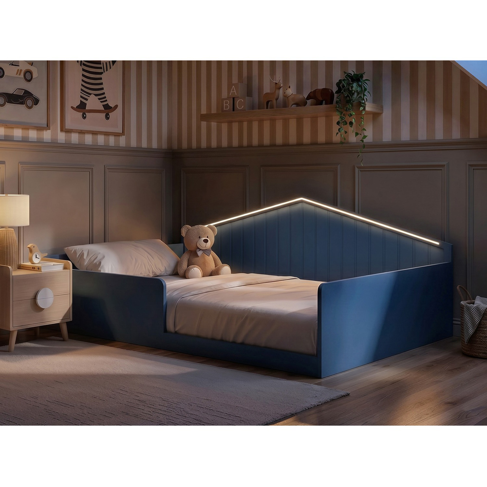 Flair Wilbur Small Double Navy Montessori Bed Image 6